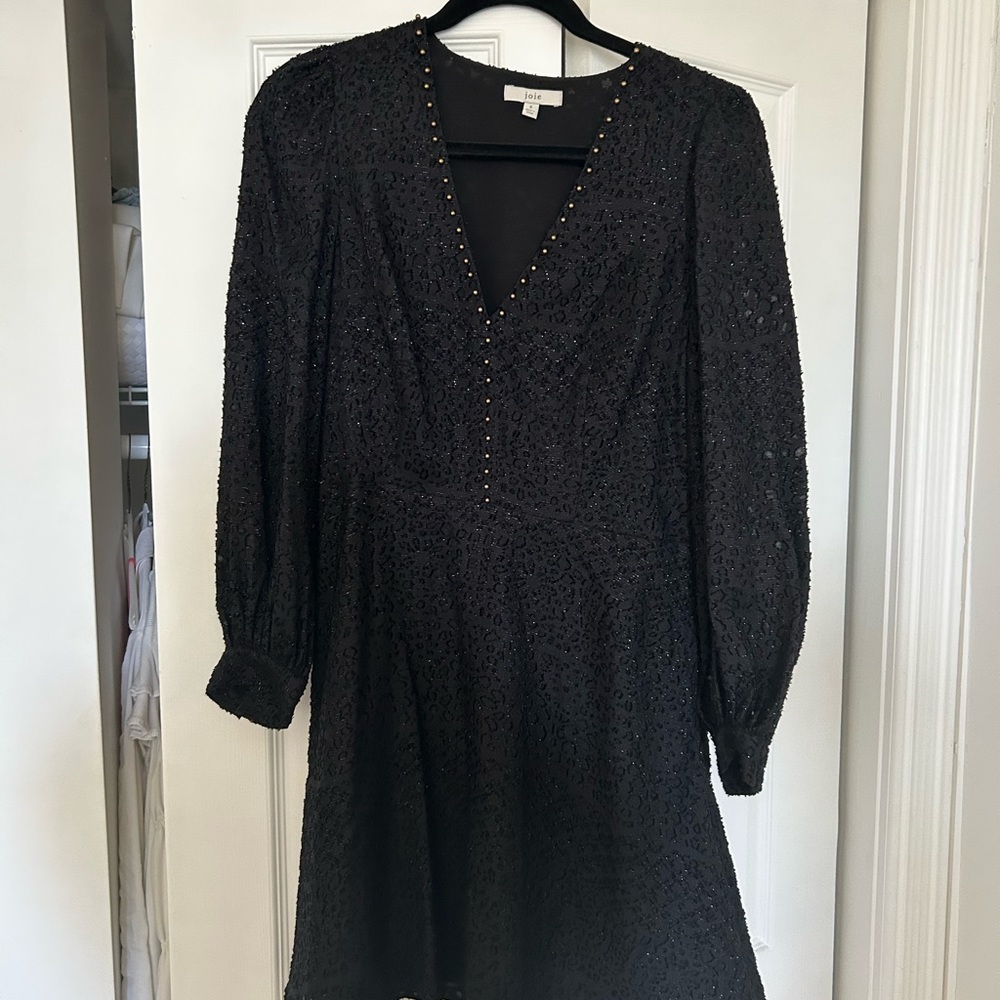 Black Metallic Joie Mini Dress